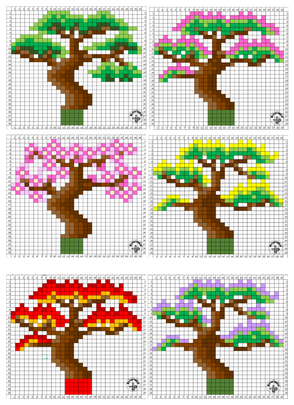Iron beads bonsai tree patterns