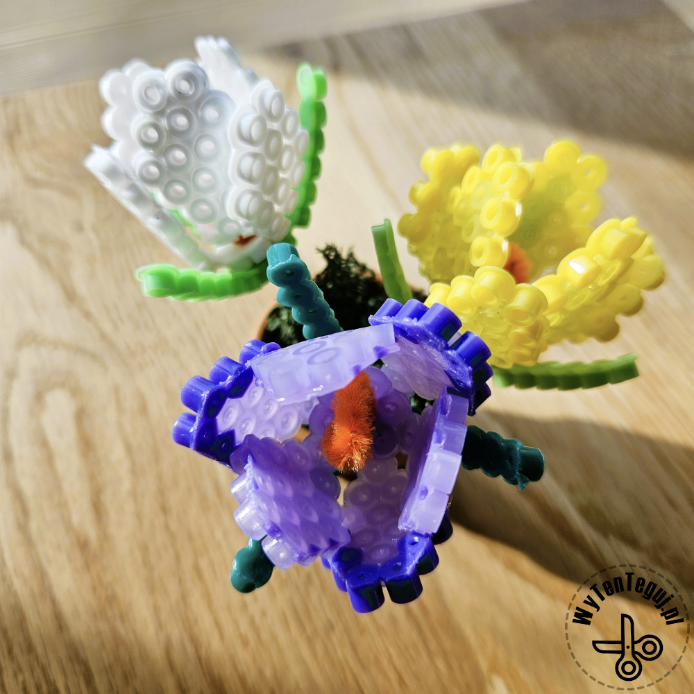 3D crocus with iron beads