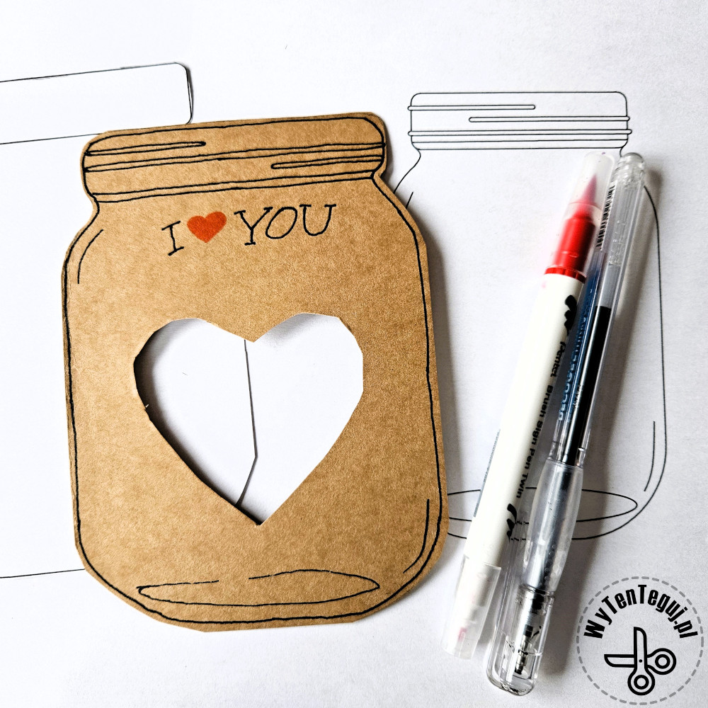 How to make a Valentine's Day card with sweet in a jar