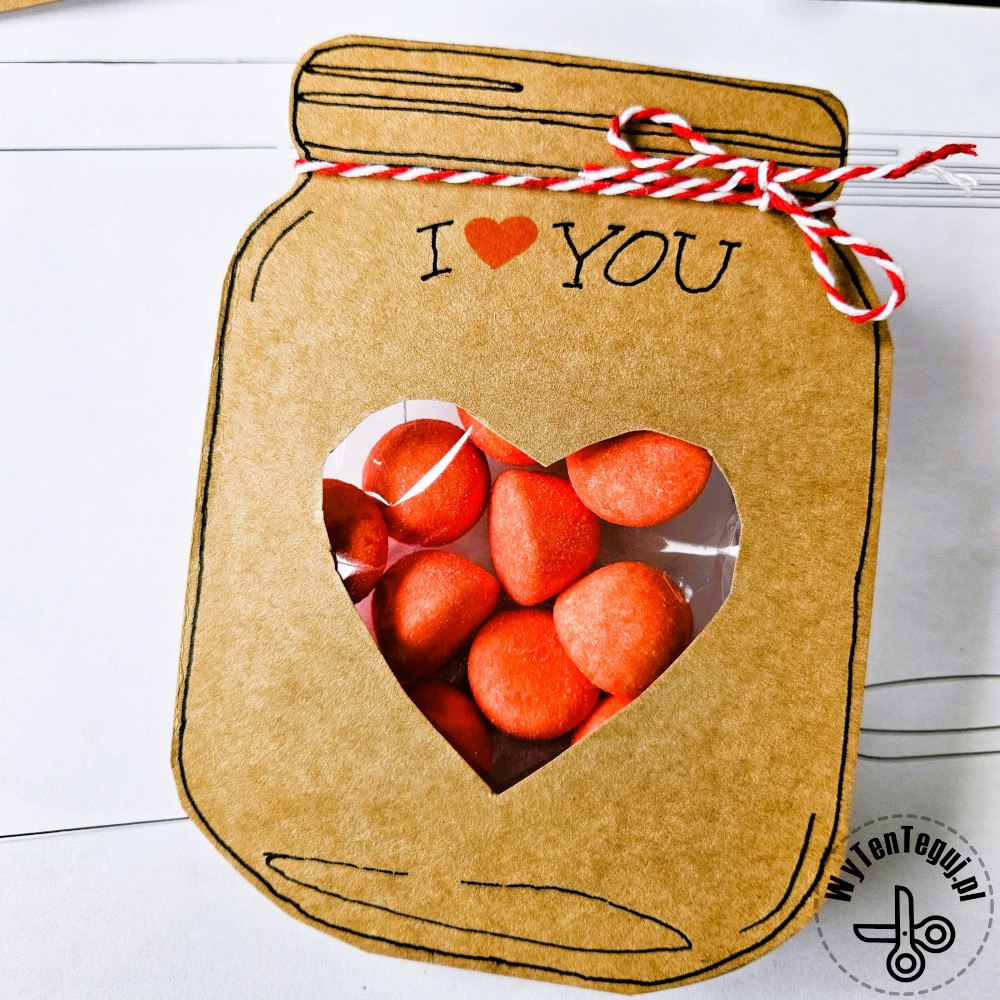 How to make a Valentine's Day card with sweet in a jar