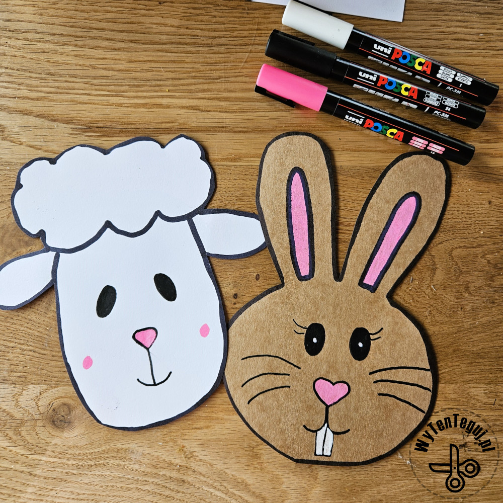 How to make a paper bag bunny and sheep