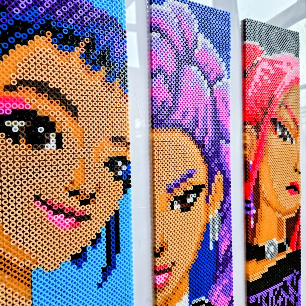 K-pop Demon Hunters z koralików do prasowania