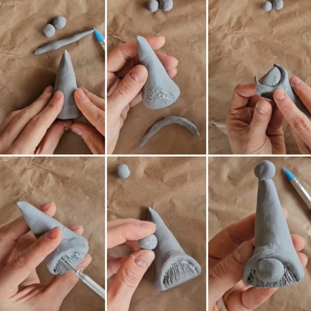 lepienie skrzata z gliny