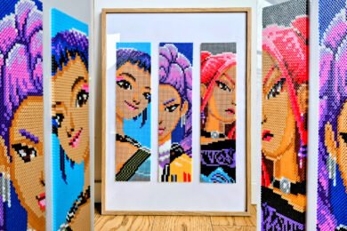 K-pop Demon Hunters z koralików do prasowania