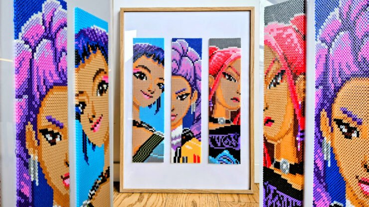 K-pop Demon Hunters z koralików do prasowania